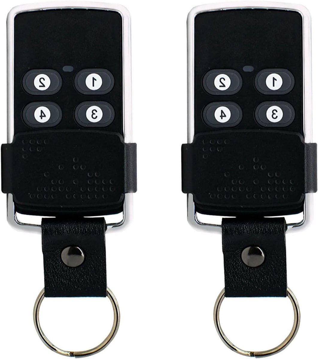 433.92 MHz Handheld Transmitter voor Garage Deuropeners - 2 Stuks Vervangende Afstandsbedieningen, Compatibel met Wisniowski EL11Q, EL12Q, EL13Q, 4 Kanaals Rolling Code, Betrouwbare en Eenvoudige Bediening