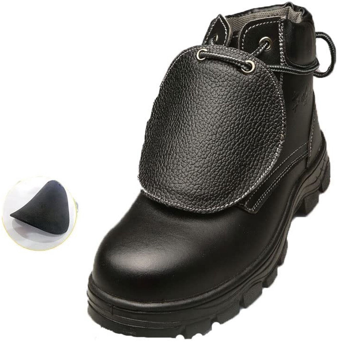 Dailygoods - Dailygoody - Middenvoetbescherming - Leren veiligheidsschoenen - Duurzaam en licht - Eenheidsmaat met veters - Bescherming tegen beschadigingen - Gesc...