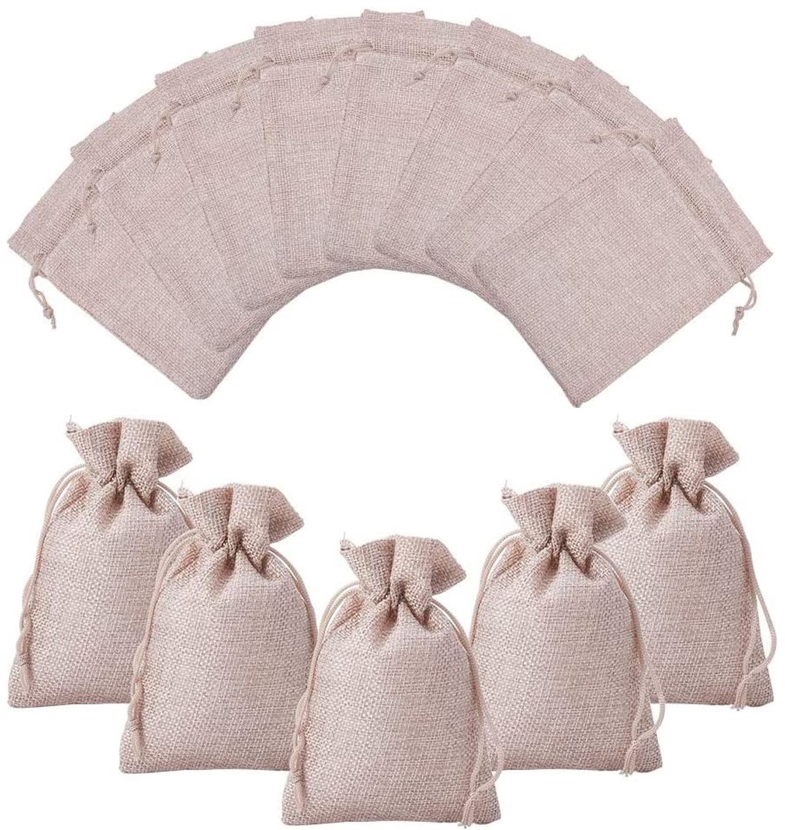 Dailygoods - Dailygoody - Cadeauzakjes - Jute zakjes - Duurzaam en wasbaar - Bruin - Voor snoep en sieraden - Perfect voor bruiloften en gastgeschenken