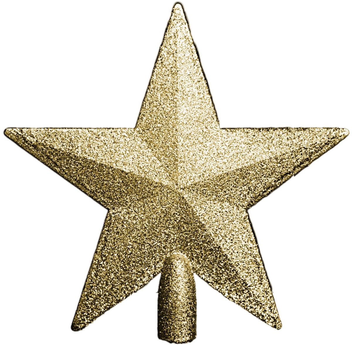 Dailygoods - Gouden Kerstboomster met Glitter voor Boomtop