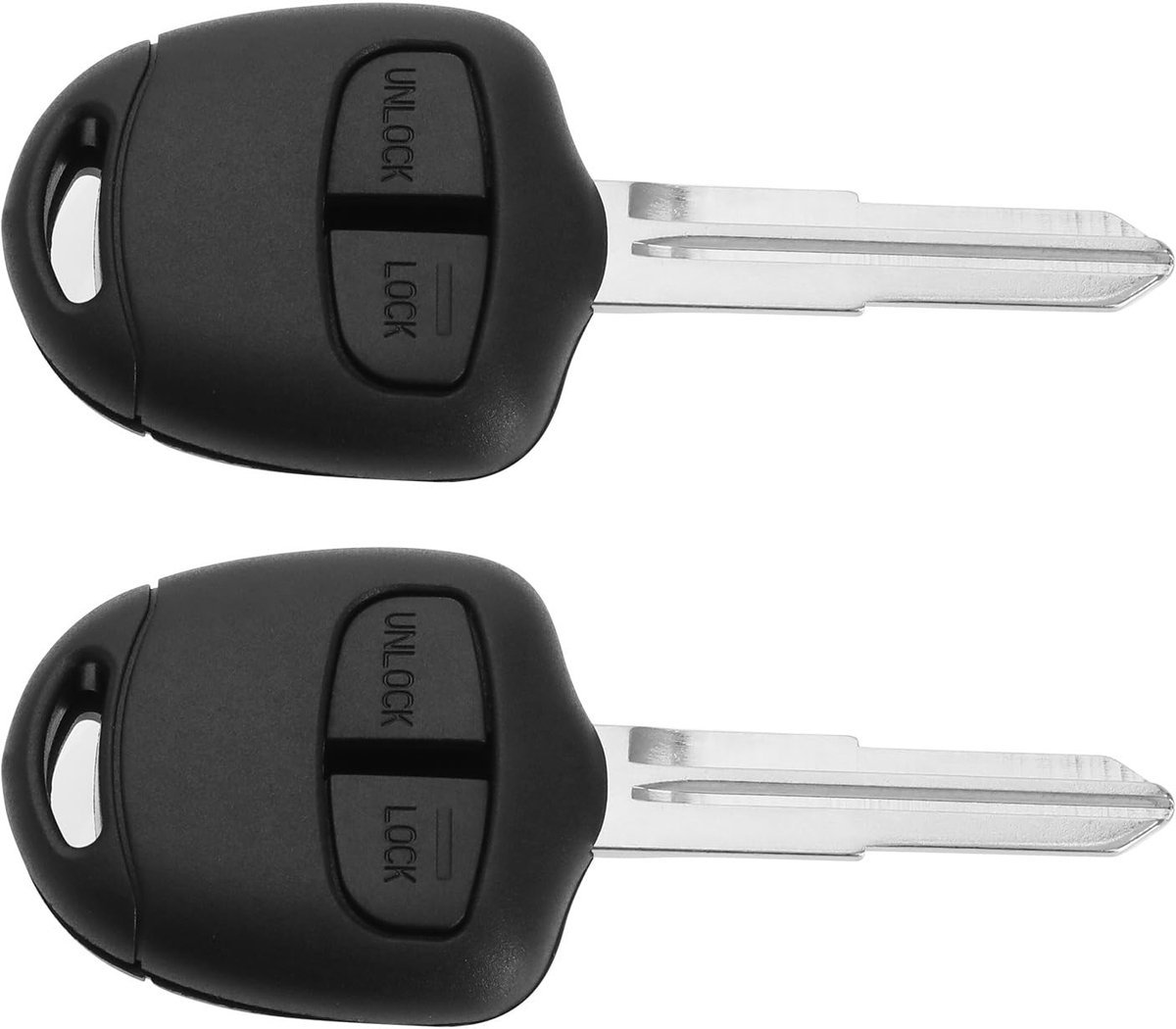 Dailygoody - Autosleutelbehuizing - Autosleutel 2 knoppen - Zwart - Beschermhoes - Geschikt voor Mitsubishi Pajero Sport, Outlander, Grandis - 2 ...