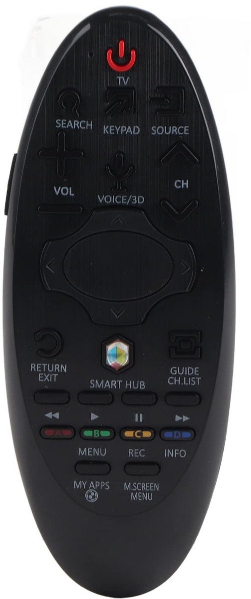 Dailygoody - 2-in-1 universele afstandsbediening - multifunctioneel - grote knoppen - zwart - tv-bediening - geschikt voor Smart tv's - model RBN