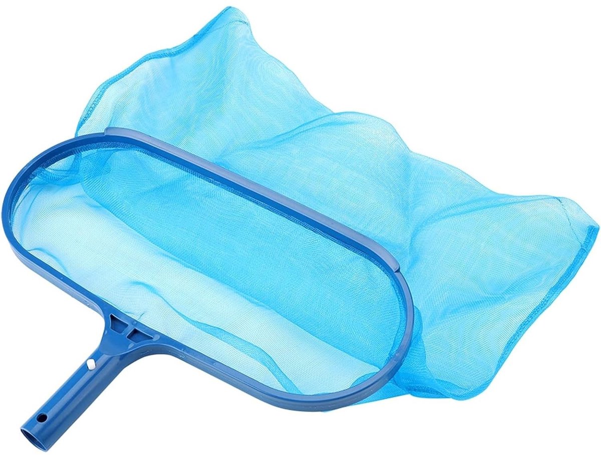 Dailygoody - Bodemschepnet - Zwembadreiniging - Versterkt nylon - Blauw - Geschikt voor vijvers en fonteinen - Ideaal voor zwembadonderhoud