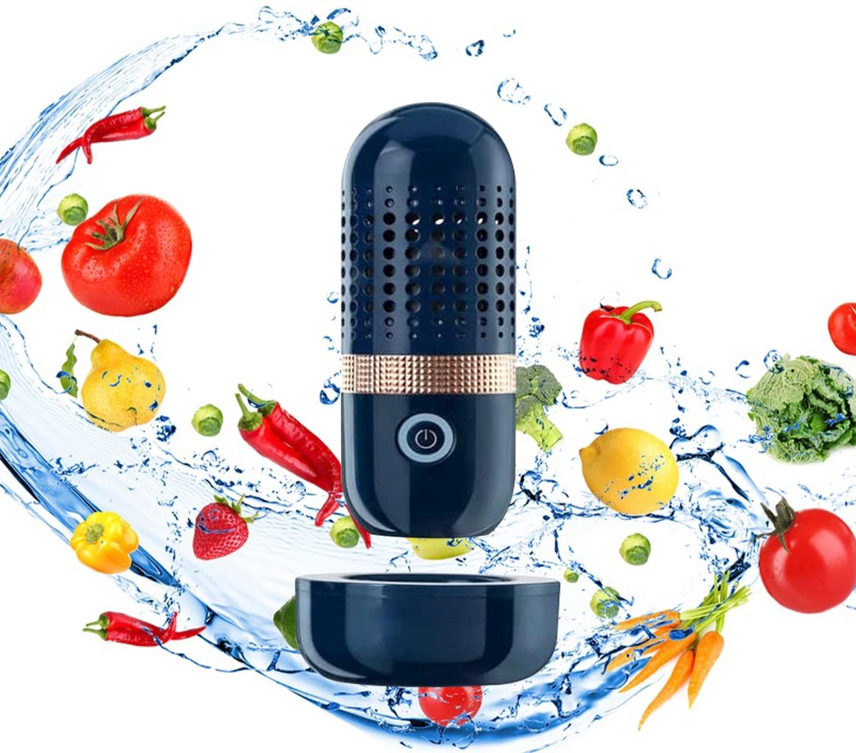 Dailygoody - Fruit- en groentewasmachine - Draagbaar - USB-oplaadbaar - Verwijdert pesticiden - Handig voor fruit en groenten - Voor een gezonder