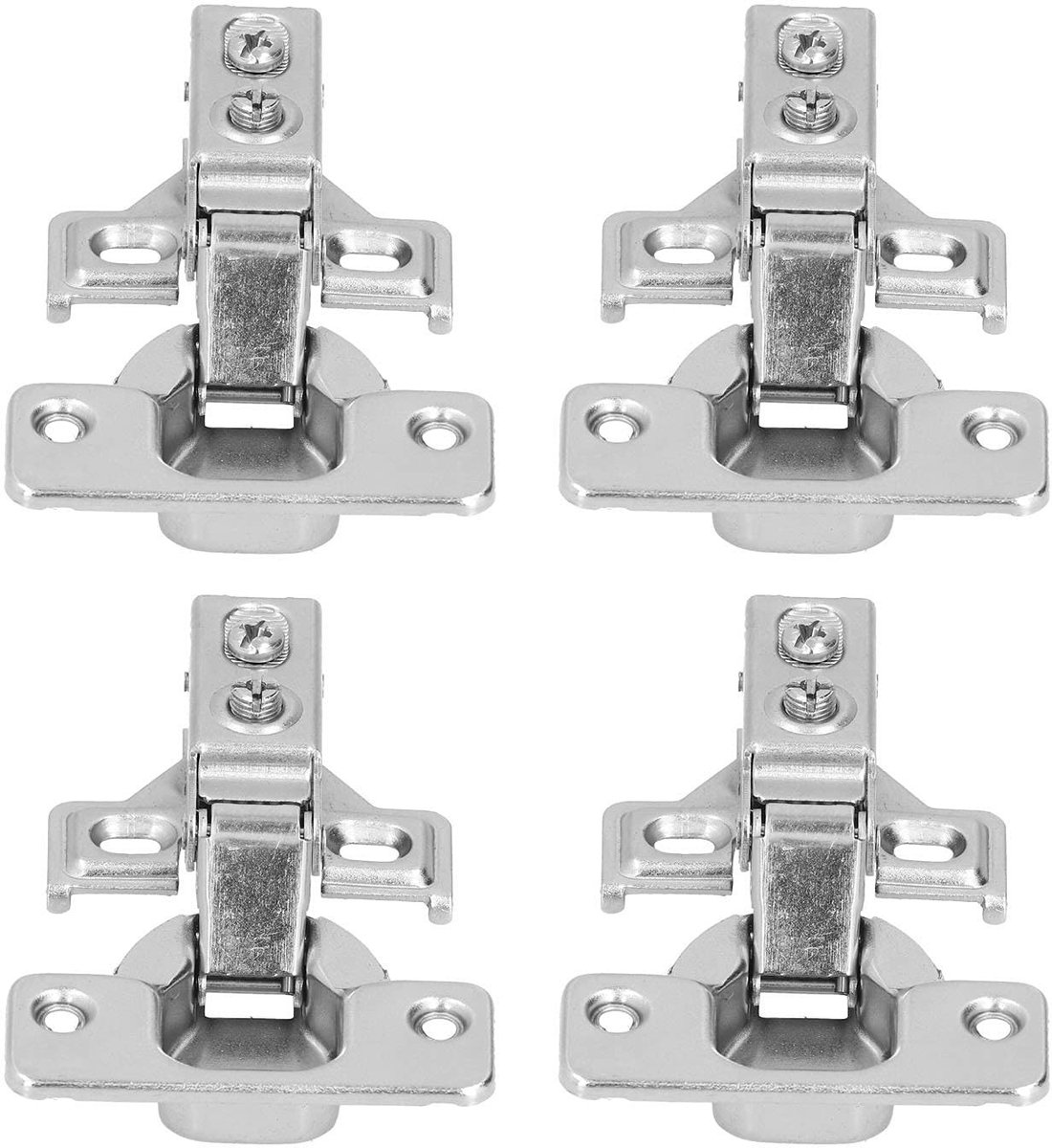 Dailygoods - Dailygoody - Zachte Scharnieren - Hydraulische Demping - Voor Kastdeuren - Zelfsluitend - Geschikt voor Kledingkasten - 4 Pack
