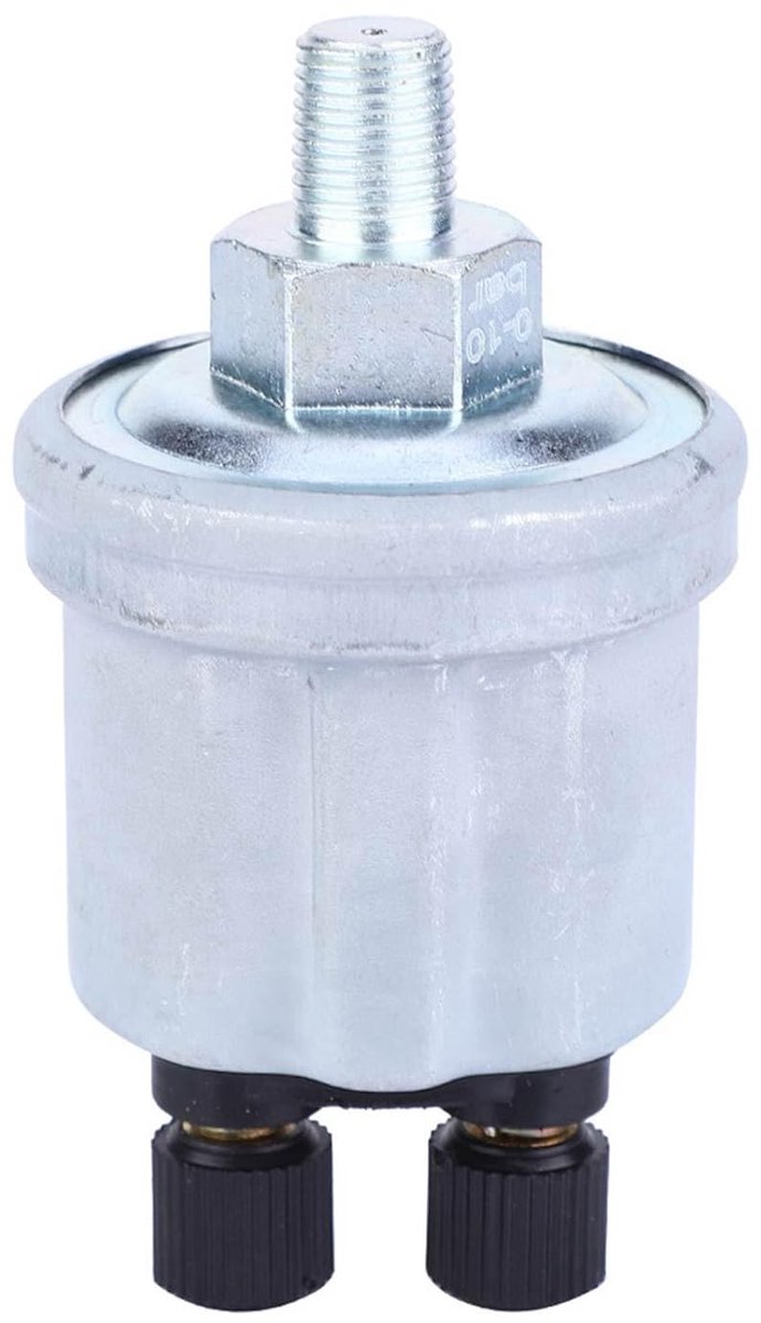Dailygoody - Druksensor olie - VDO - 0-10 bar - 1/8-27 nptf - Draad - Oliedruksensor - Watertemperatuur zender - Meting - Geschikt voor VDO - Zwart model