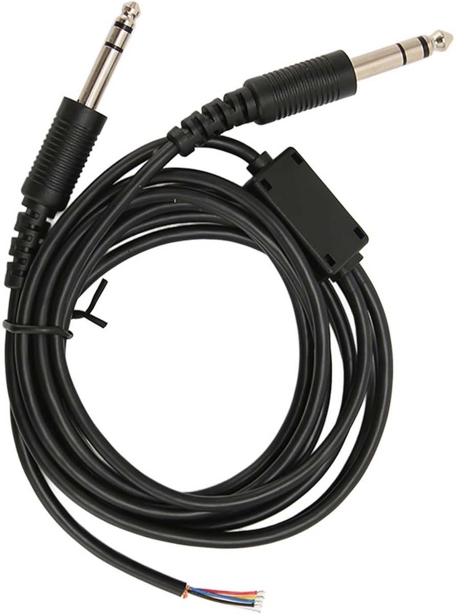 Dailygoody - OmGoods - Dailygoody - Vervangingskabel voor Aviation Headset - Duurzaam en Flexibel - 6.6ft - Ideaal voor Piloten - Hoogwaardige Geluidskwaliteit - Geschikt vo