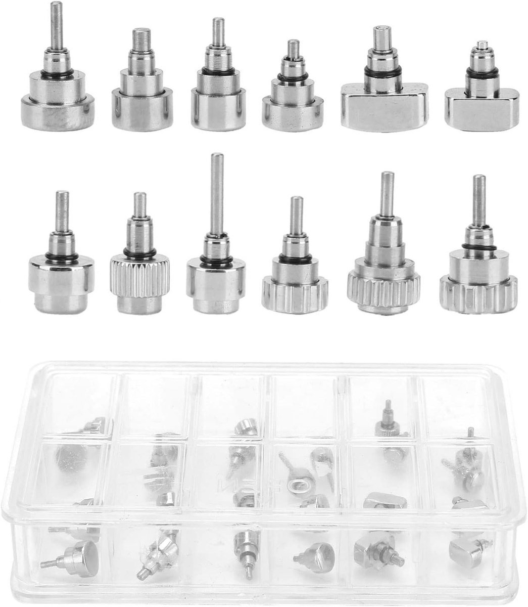 Gereedschapsset voor horlogereparatie met 12 accessoires voor roestvrijstalen horloges, ideaal voor professionals en hobbyisten