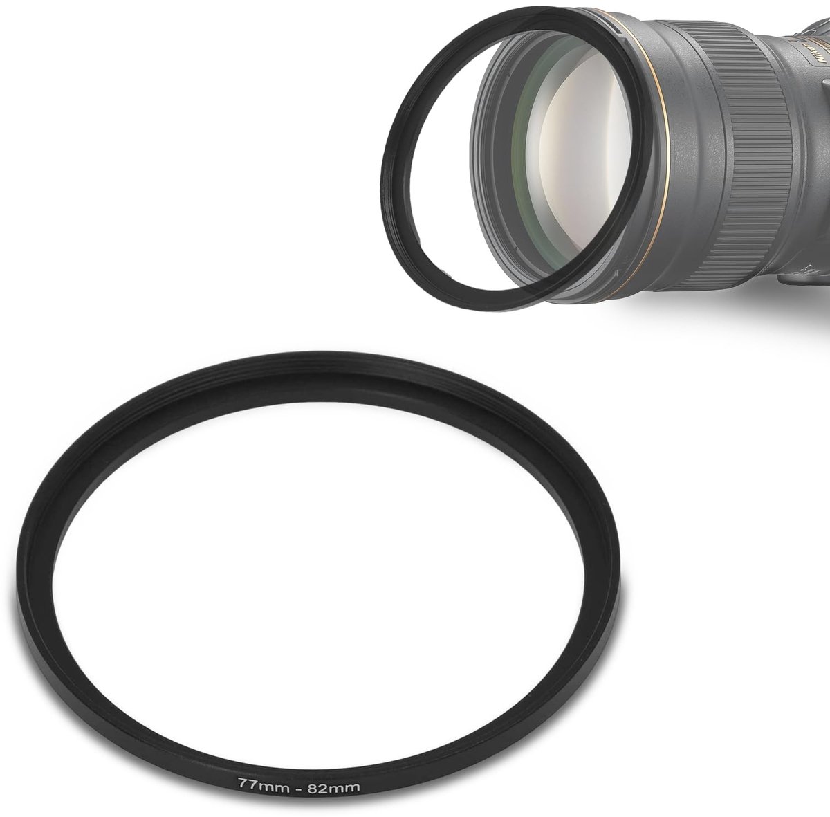 Dailygoods - Dailygoody - Reductie Adapter Ring - Cameralens Converter - Aluminiumlegering - 77-82mm - Lens Filters - Geschikt voor UV ND Close Up Filters
