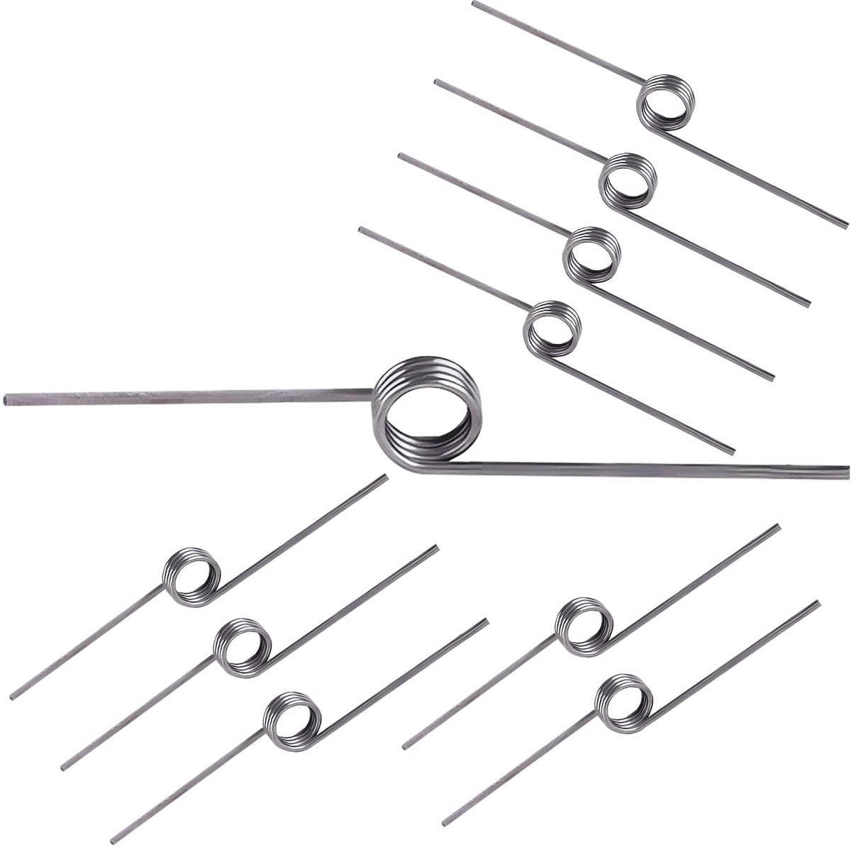 Dailygoods - Dailygoody - Kleine Torsieveren - Mechanische Torsieveren - Ondersteunende werking - Zilver - Roestvrij staal - Dempende werking - Geschikt voor
