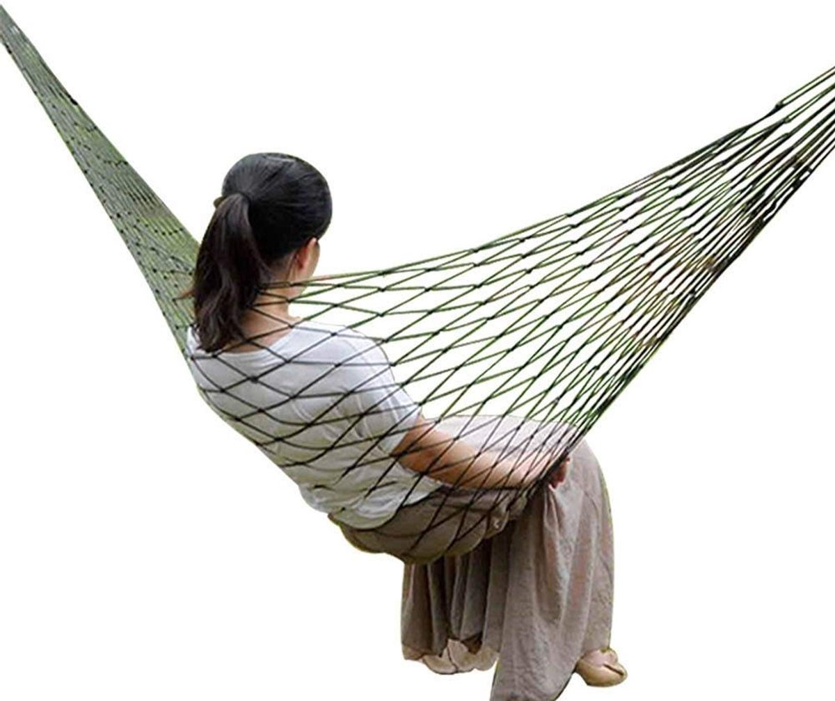 Dailygoods - Dailygoody - Hangmat - Nylon Net - Sterk en Comfortabel - Groen - Voor Outdoor Camping - Ideaal voor Kamperen en Avontuur