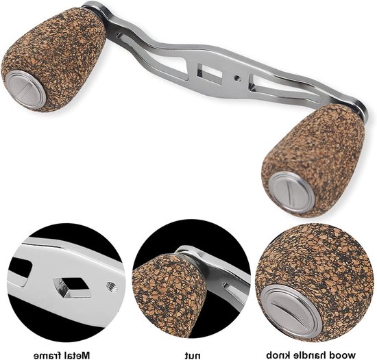 Verstelbare Hengelhandgreep met Houten Knop en Carbon Fiber Frame voor Vervangingsonderdelen van Visreels — afbeelding 4