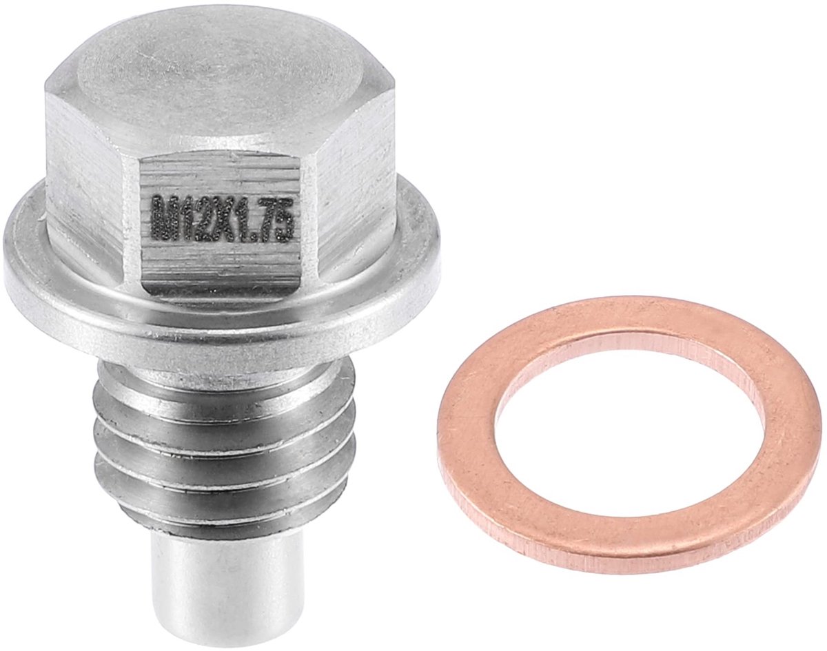 Dailygoody - Voertuig Motor Magnetische Olie Afvoerplug M12x1.75 - Eenvoudige installatie - Silver Tone - Vuilverzameling - Ideaal voor motoren - Besc