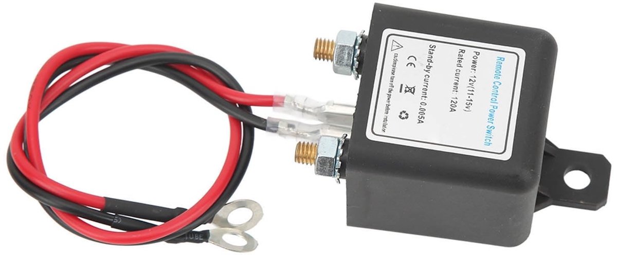 Dailygoody - Externe Batterijscheidingsschakelaar - Kill-schakelaar - 120A - DC12V - Batterijontkoppelingsschakelaar - Geschikt voor Auto en Vrachtwag...