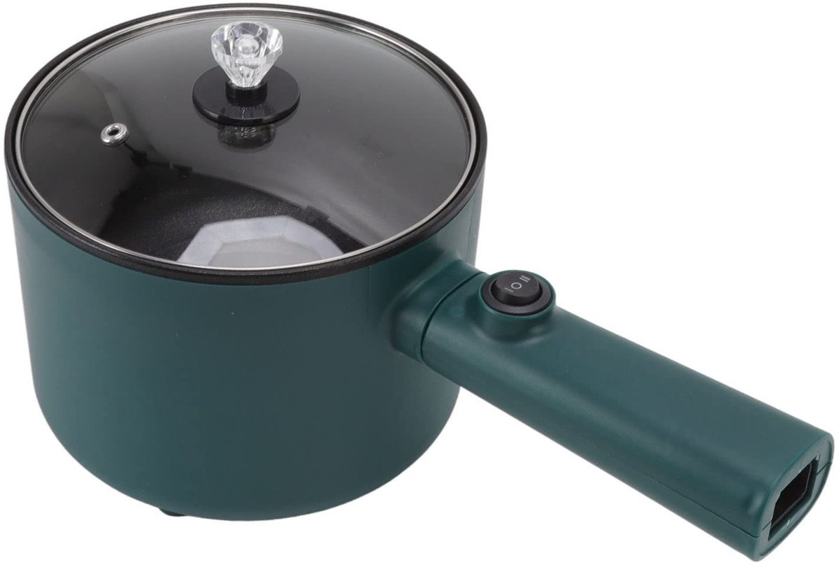 Dailygoods - Dailygoody - Hotpot Elektrische Pot - 1.8L Multicooker - Anti-aanbaklaag - Goudkleurig - Voor Reis en Slaapzaal - Ideaal voor Noodles