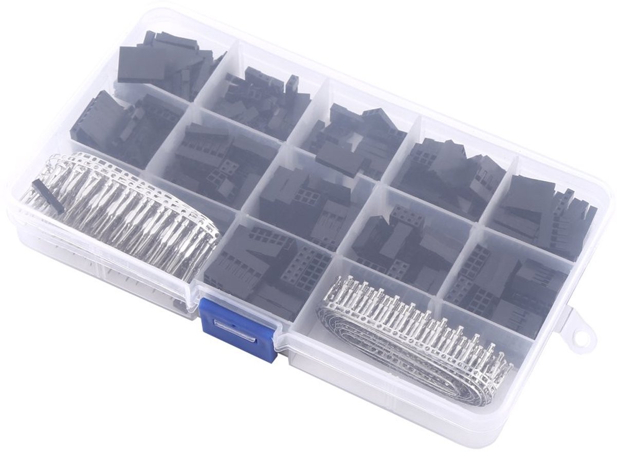 Dailygoods - Dailygoody - Connector Pin Housing Jumper Wire Kit - 620-delige set - Universele Crimp Pins - Adapter - Handig voor elektronica - Ideaal voor hob