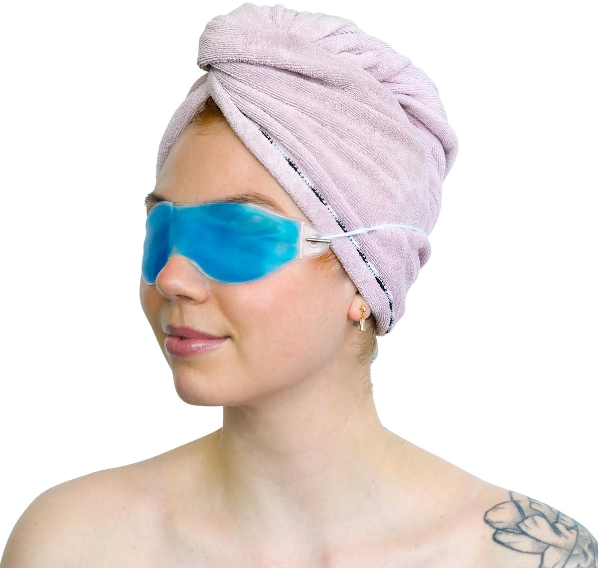 Dailygoods - Dailygoody - Oogmasker van gel - Verkoelend en verwarmend - Verlicht spanningen - Zwart - Ideaal voor hoofdpijn en vermoeidheid - Geschikt voor ontspa...