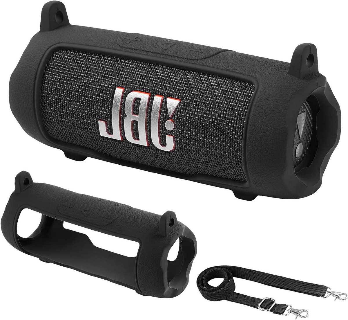 Siliconen hoes voor draadloze Bluetooth speaker met afneembare schouderriem - Geschikt voor JBL Flip 7, Bescherming, Draagbaarheid