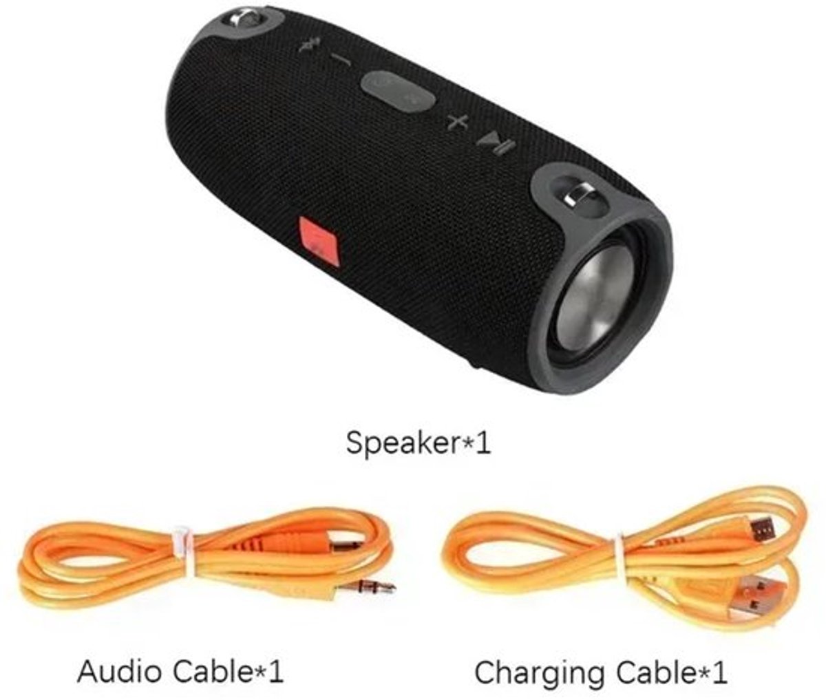 Jessi Store - Speaker - Bluetooth speaker - Draadloze speaker - Muziek box - Waterbestendig - 40W - 3600mAh - 22x10x9cm - Zwart
