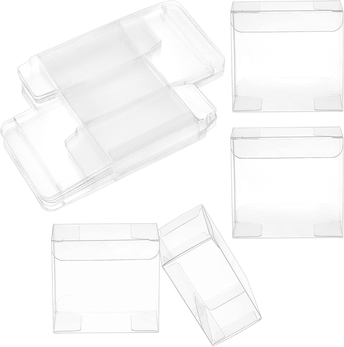 Dailygoody - Transparante Geschenkdozen - 20 Stuks - Helder - 7 x 6,6 x 3,7 cm - Perfect voor Snoep en Chocolade - Ideaal voor Bruiloft en Kerstmis
