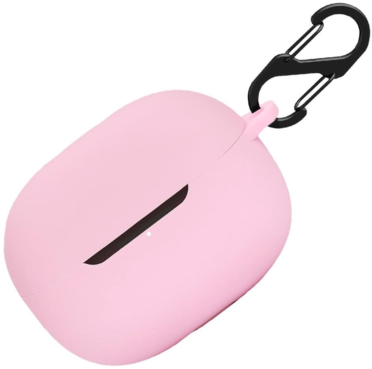 Dailygoody - Siliconen hoesje - Beschermhoes - Stootvast en wasbaar - Roze - Sleutelhanger - Geschikt voor Xiaomi Redmi Buds 3 Lite - Premium kwaliteit