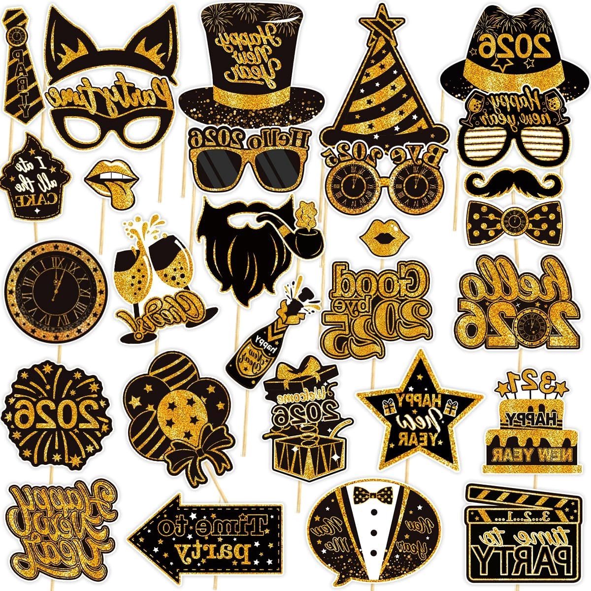 Feestelijke fotobooth accessoires voor een onvergetelijk nieuwjaarsfeest met leuke attributen