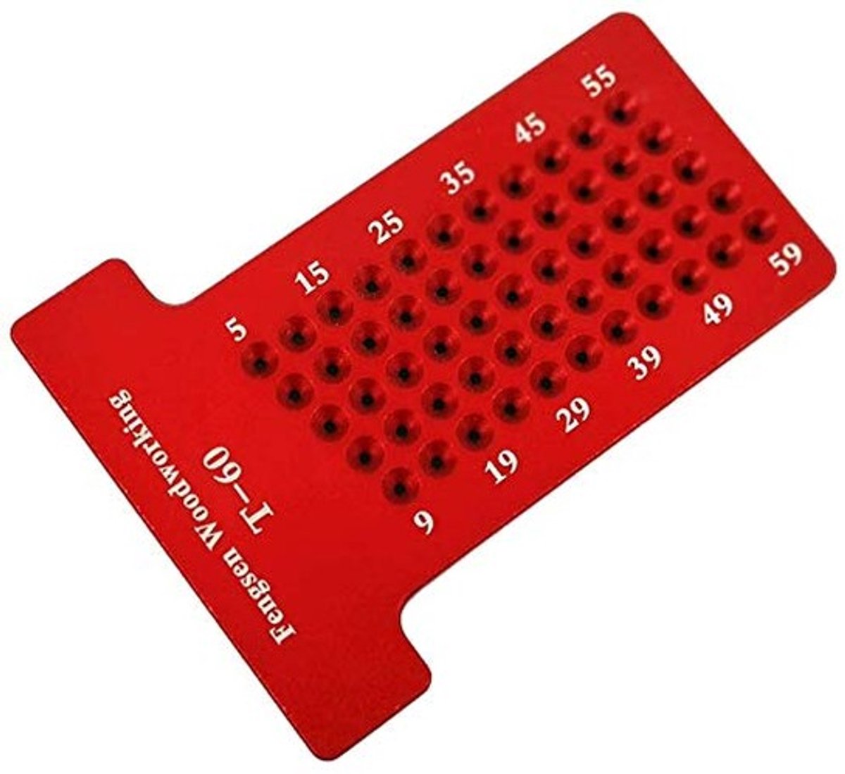 Dailygoods - Dailygoody - T60 liniaal - Houtbewerking - Hoogwaardige aluminiumlegering - Rood - T-type scriber - Precisie meetgereedschap - Geschikt voor carpenter