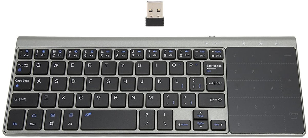 Dailygoods - Dailygoody - Draadloos Toetsenbord - Toetsenbord met Touchpad - Ergonomisch en Draagbaar - Ultradun Toetsenbord - Geschikt voor Computer en Laptop