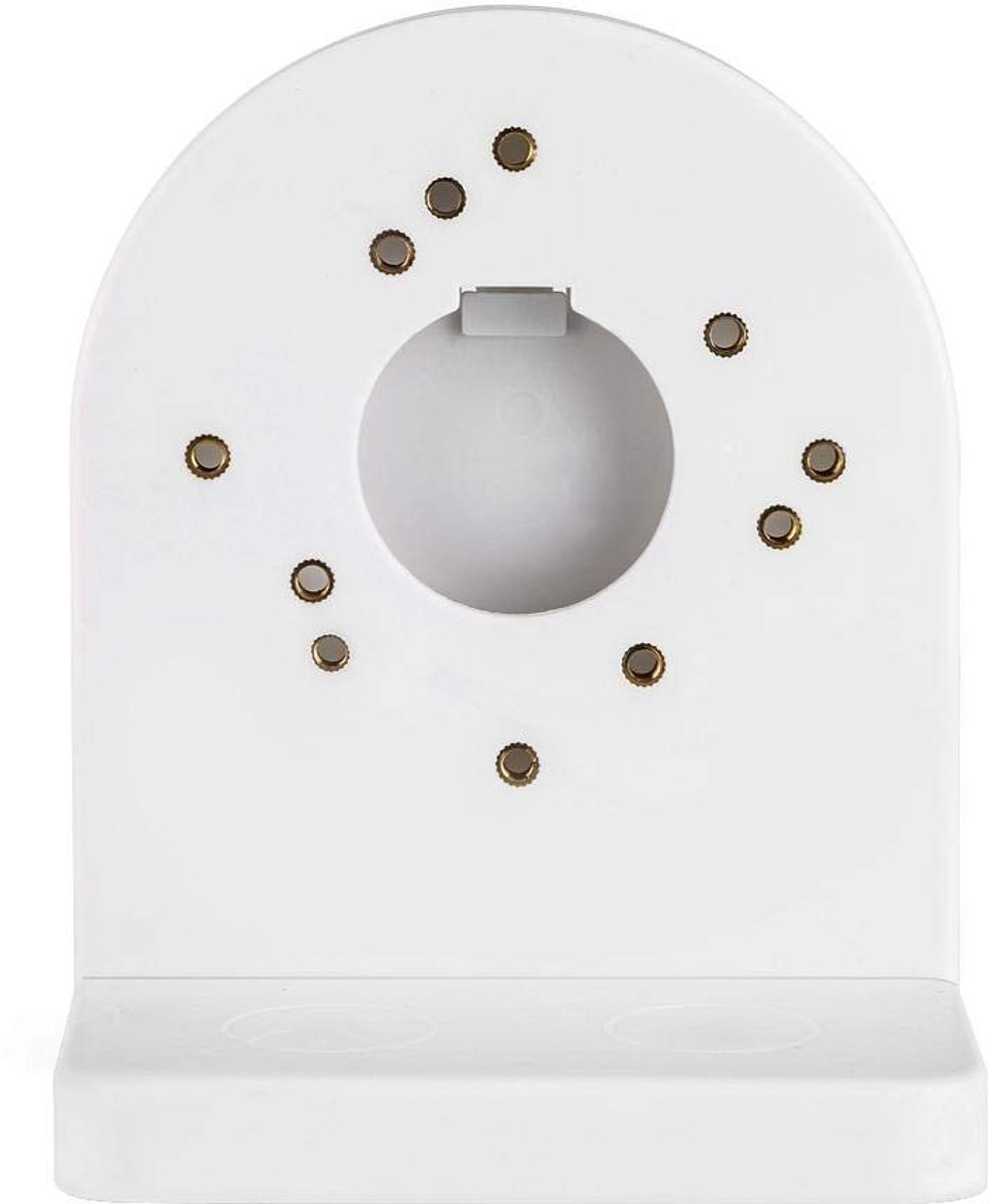 Dailygoods - Dailygoody - Dome camera mount - Universele - Muurbevestiging wit - Bewegingsdetectie - Geschikt voor binnen en buiten - 12,7 x 10,4 cm