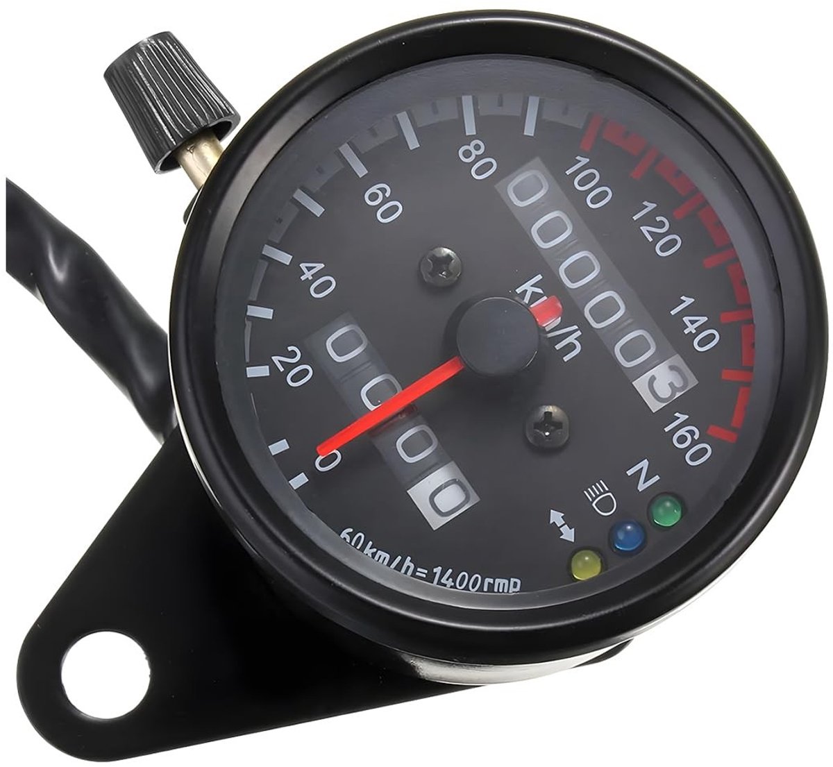 Dailygoods - Dailygoody - Snelheidsmeter - GPS Motorrijders - Waterdicht LED-display - Zwart - Kilometerstand - Voor motor en auto - 0-160 km/u