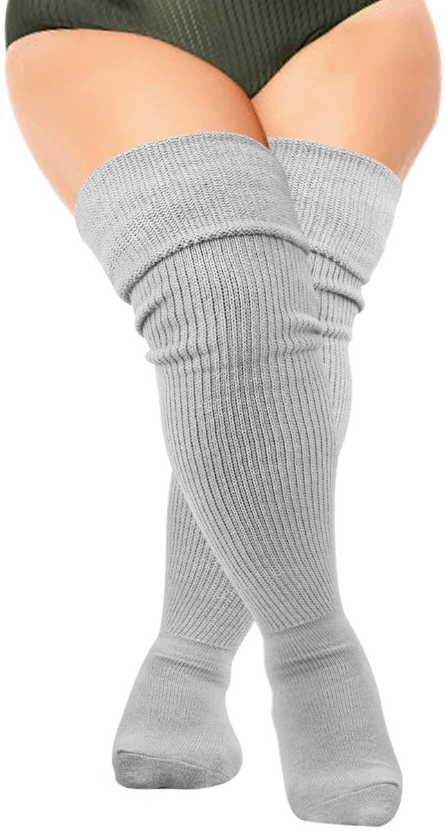 Dailygoods - Dailygoody - Dij Hoge Sokken - Extra Lang - Warmte voor de Benen - Plus Size - Modieuze Kousen - Perfect voor Dames - Comfortabel en Stijlvol