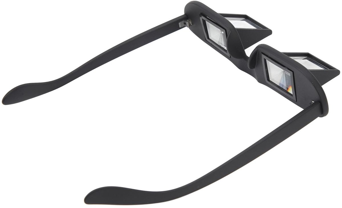 Dailygoods - Dailygoody - Luie Lezersbril - 90 Graden Prismabril - Ideaal voor Liggend Tv Kijken - Zwart - Perfect voor Buitenvissen - Geschikt voor Kantoorperson