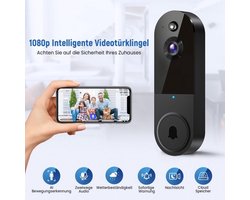 Video deurbel zonder abonnement – Deurbel met camera – Draadloze video deurbel – Beveiliging woning – Deurbel met app – Slimme deurbel – Geen maandelijkse kosten – Beveiligingscamera – WiFi deurbel – Voor smartphone en tablet