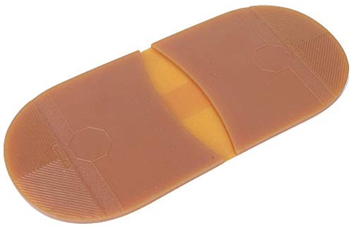 Dailygoods - Dailygoody - Handgemaakte Lederen Reparatiezolen - Slijtvaste Buitenzool - Geel - Natuurlijk Rubber - Anti-slip Effect - Ideaal voor Schoenreparatie