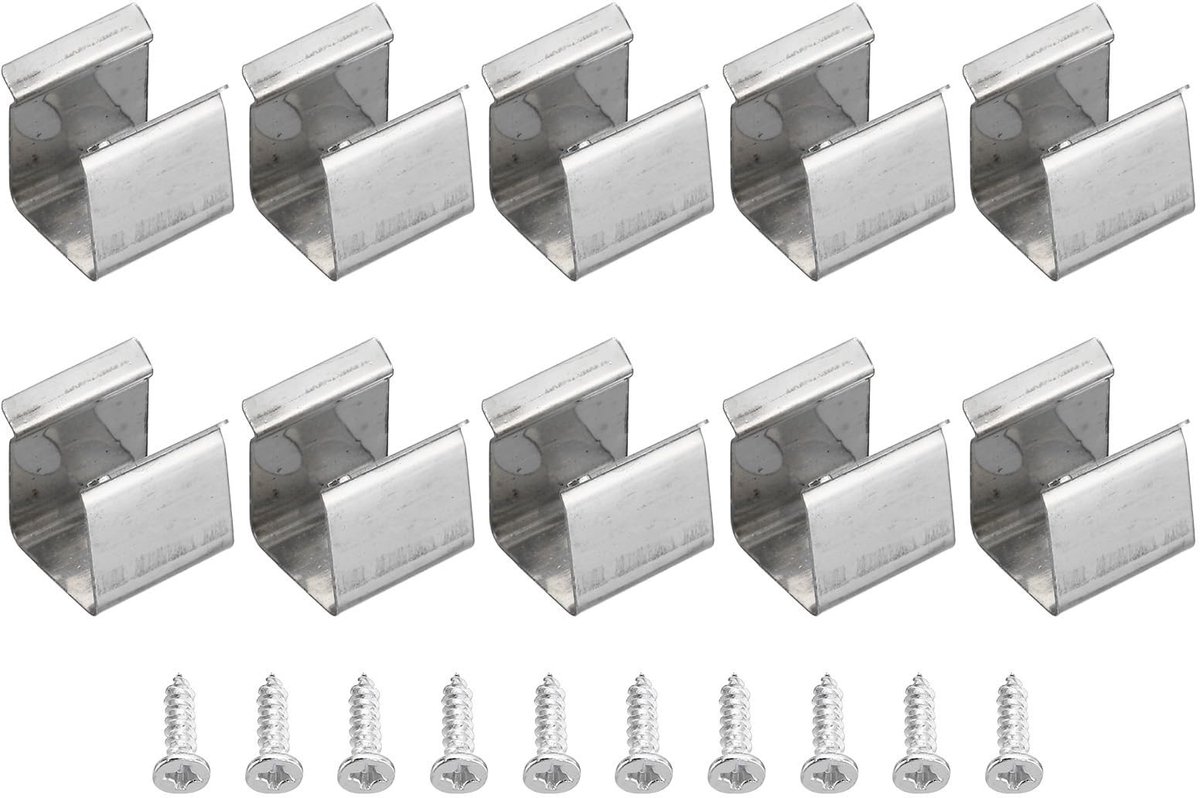Dailygoods - 100 Stuks LED-Strip Lichtclips met Schroeven voor 8-11 mm Kabel