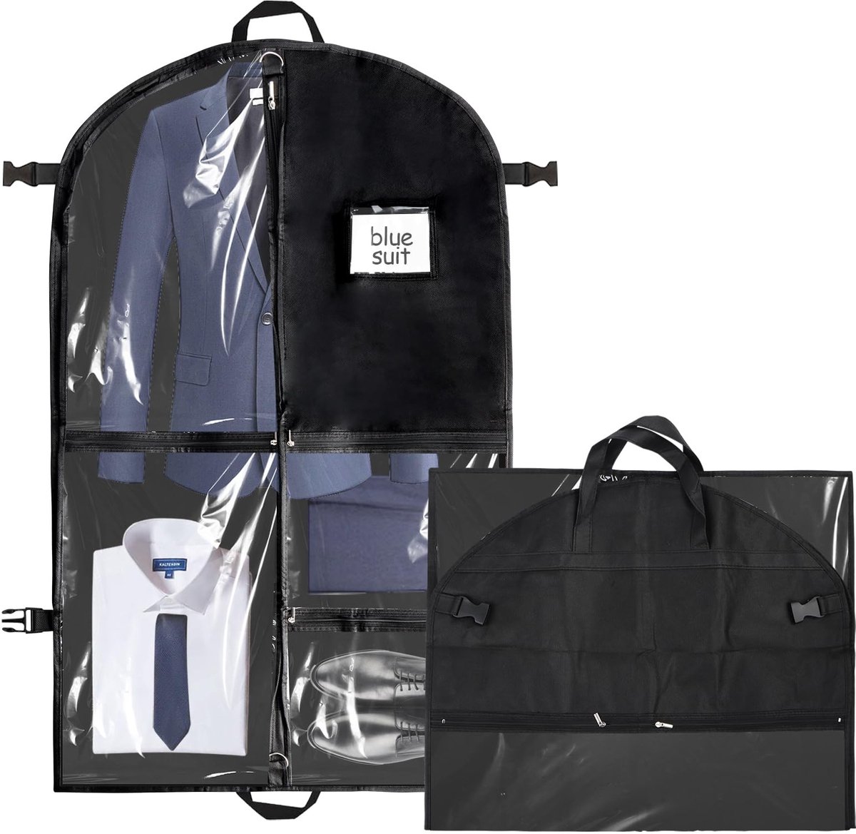 Dailygoods - Kledingzak met Vakken voor Kostuums en Jurken 100 x 60 cm