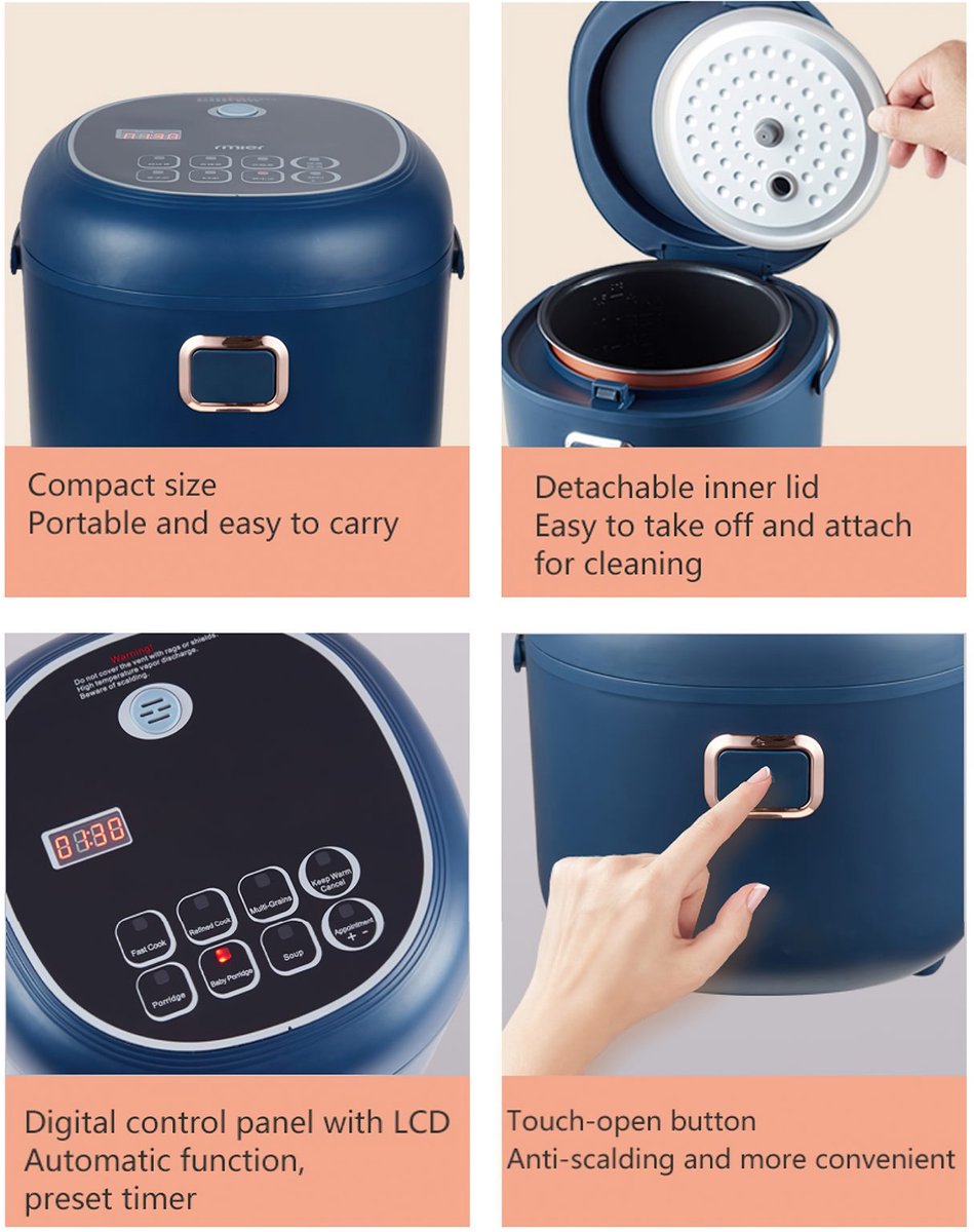 NAVOBIZ Compacte rijstkoker - Rice cooker thumbnail 5