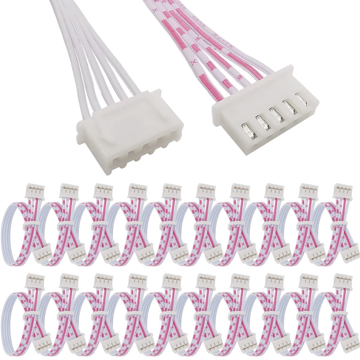 Dailygoods - Dailygoody - JST XH Kabel - 5Pin Kabels voor Joystick - 20cm - 20 Stuks - Perfect voor Mayflash F300 - Hoogwaardige kwaliteit - Geschikt voor gaming -