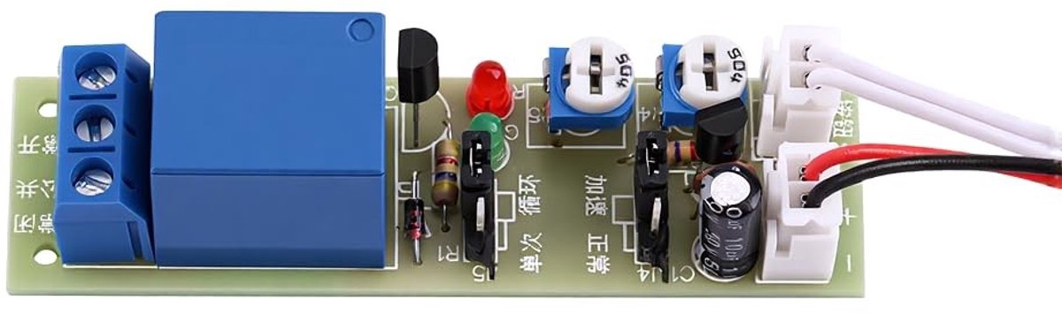 Dailygoods - Dailygoody - Relay Module - Timer - Cyclusfunctie - Groen - Instelbare tijdschakelaar - Controleer apparatuur eenvoudig - Geschikt voor DIY-proje