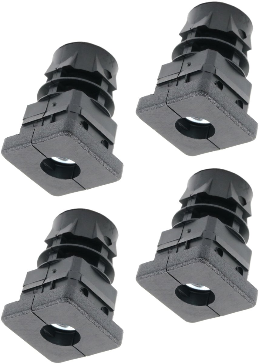Dailygoody - Schroefdraadstop - Vierkante buisstoppen - Eenvoudige montage - Zwart - Hoogwaardig materiaal - Geschikt voor 25x25 mm - Kleur zwart