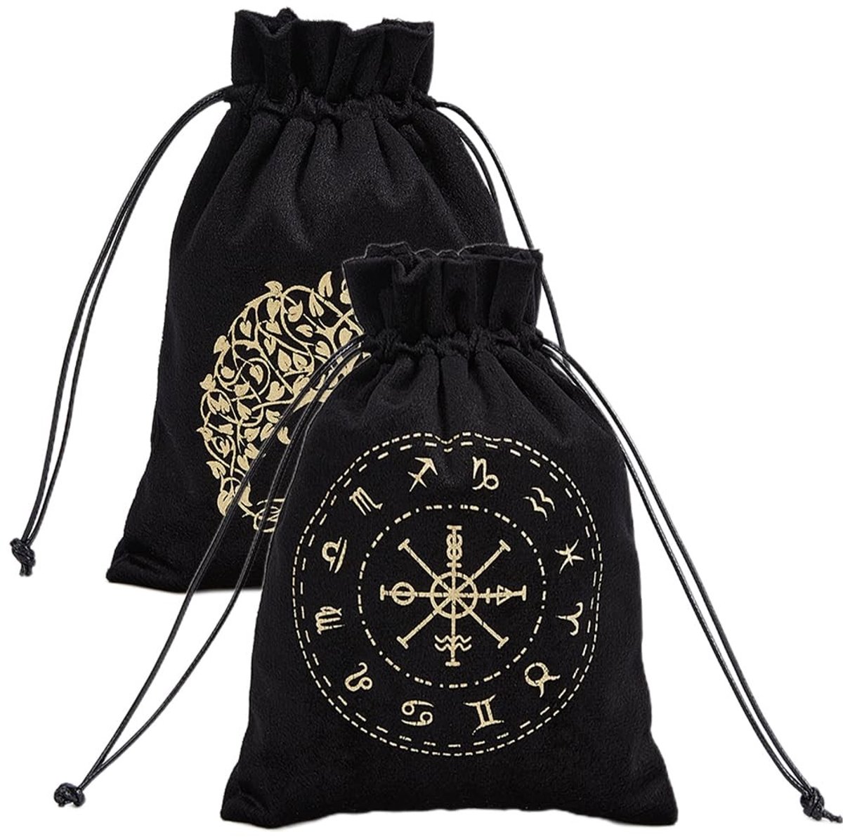 Dailygoody - Tarotzakken - Fluwelen opslag - Groot formaat - Sterrenbeelden - Rune houder - Perfect voor kaarten en sieraden