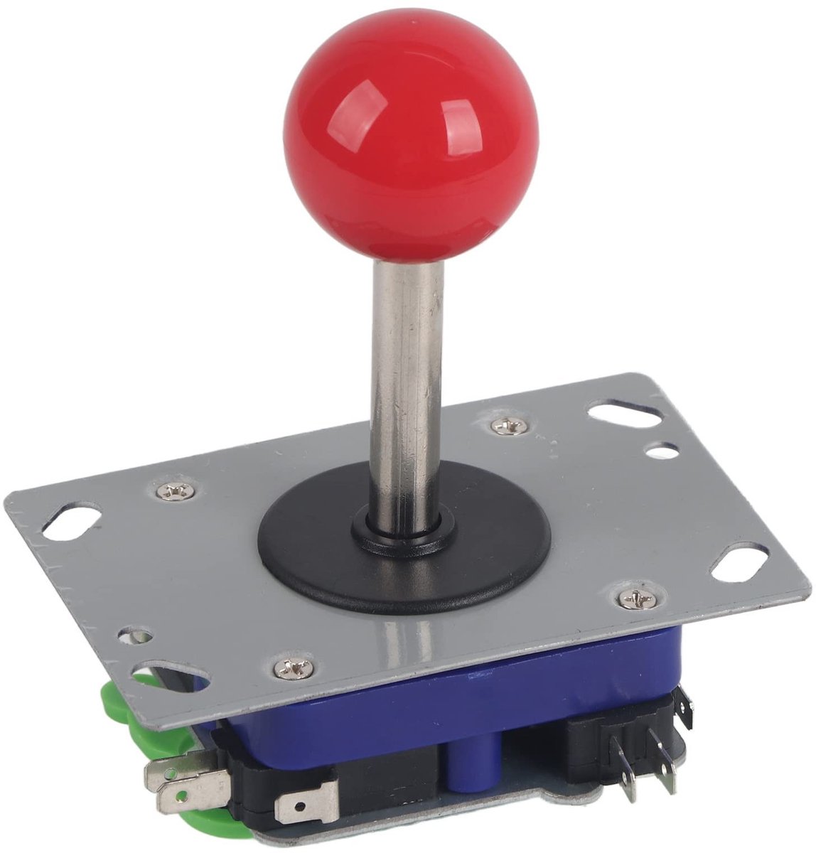 Dailygoody - Joystick voor Gaming - 4-Way Happ Arc Ball - Klassieke Competitie Stijl - Rood - Vervangingsjoystick - Geschikt voor arcade spellen - 10x