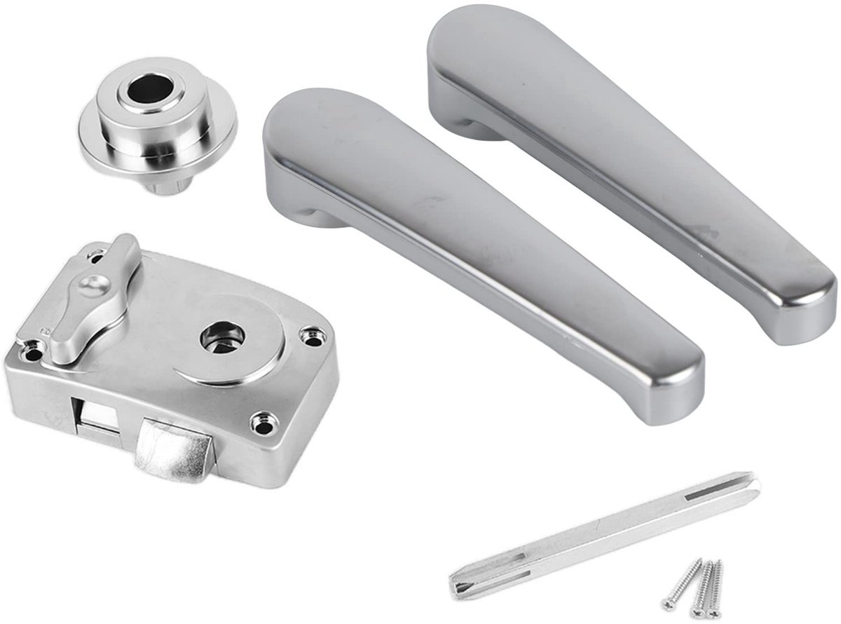 Dailygoods- Deurknop Hoge Precisie - Badkamer Deurslot - Toilet Deurhendel - Gepolijst Chroom - Geschikt voor Campers/Jachten - Roestvrij en Duurzaam