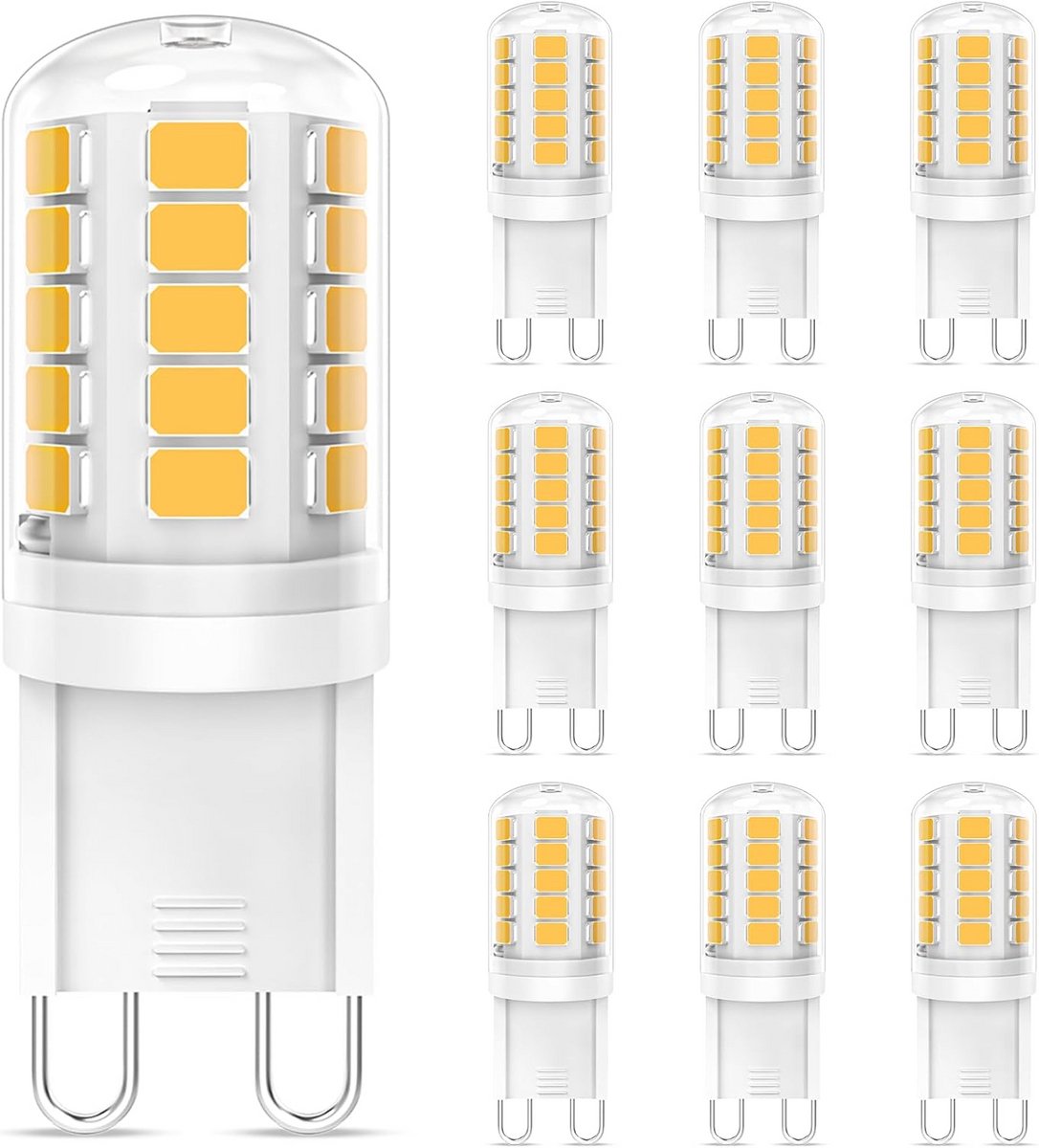 LED Lampen - G9 Spots - Sfeerverlichting Maken - Flikkervrij Licht - 10 Stuks - Warm Wit
