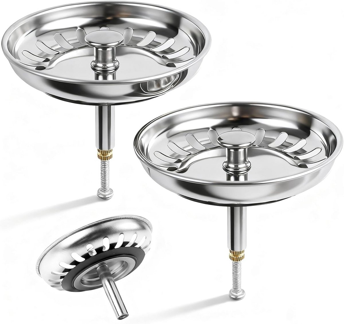 Afvoerstop Keuken - Douchegoot Trechter - Voorkom Verstopping - Universele Pasvorm - 79mm Diameter - Zilverkleurig