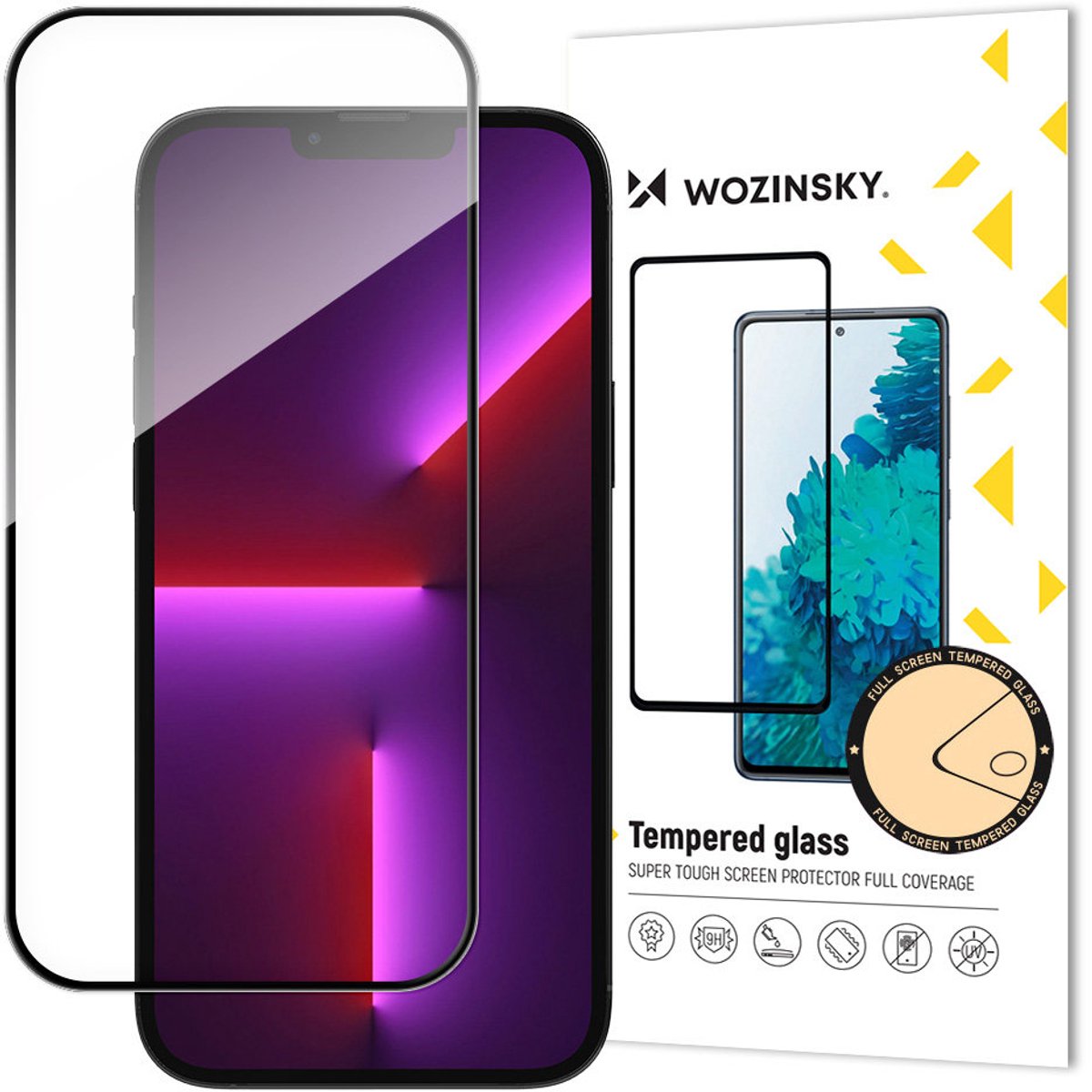 Wozinsky Series - Gehard Glazen Schermbeschermer - iPhone 15 Plus - Zwarte Rand - Volledige Hechting