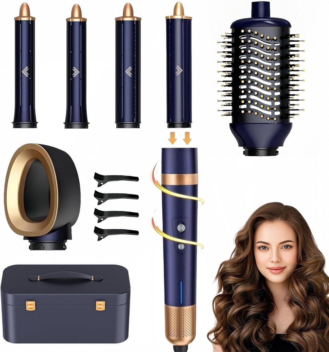 Haar Styler - Hot Air Brush - Stijlvol Haar Creëren - 6-in-1 Multifunctioneel - 40 x 18 x 19 cm