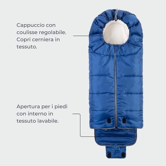 Universele Kinderwagenzak - Voetenzak Baby - Warm en Droog Blijven - Wind en Regenbestendig - 100 cm - Grijs van Universele — afbeelding 5