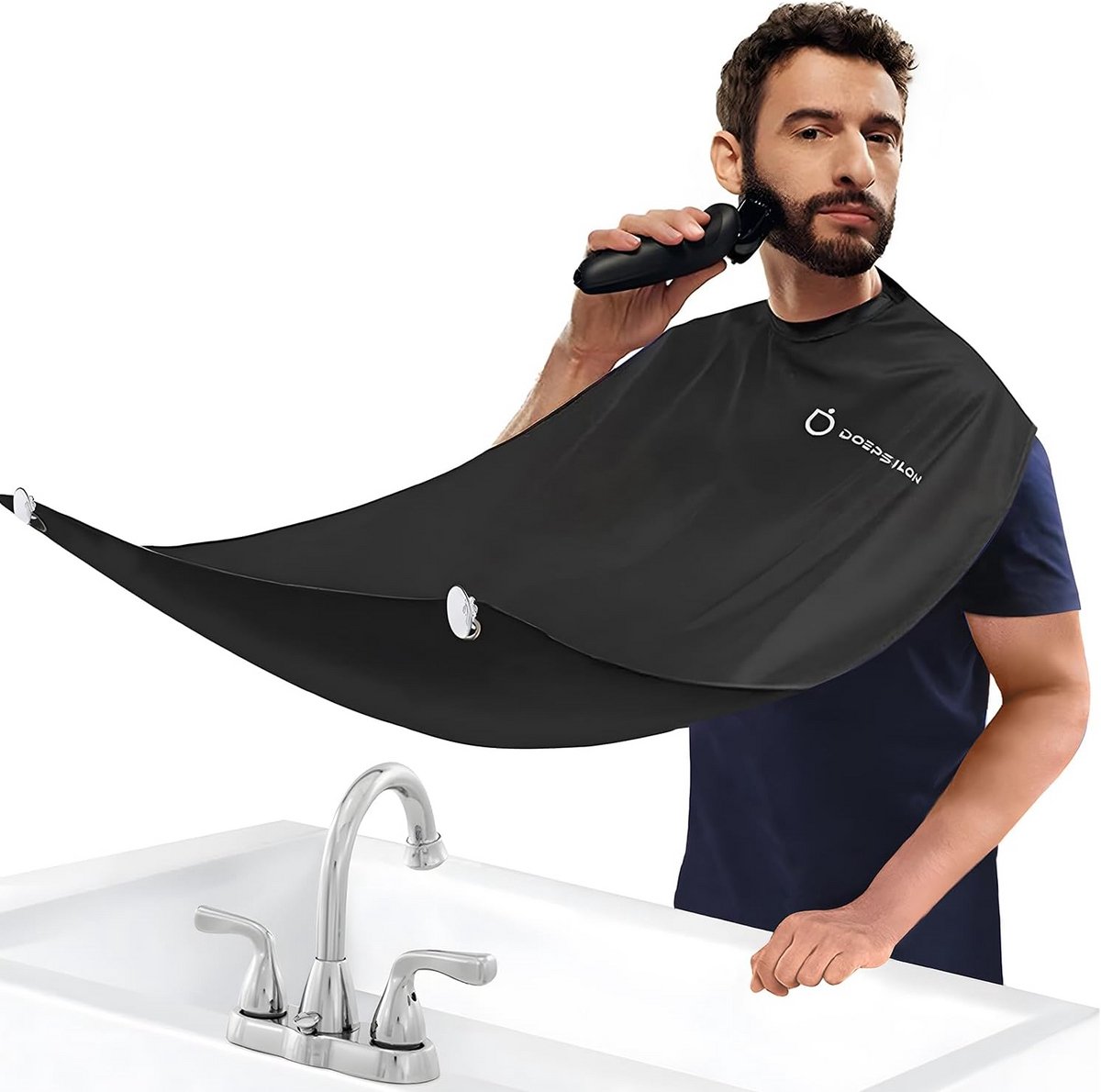 Baard slabbetje met zuignappen - baardvanger voor scheren - waterdicht en anti-aanbak