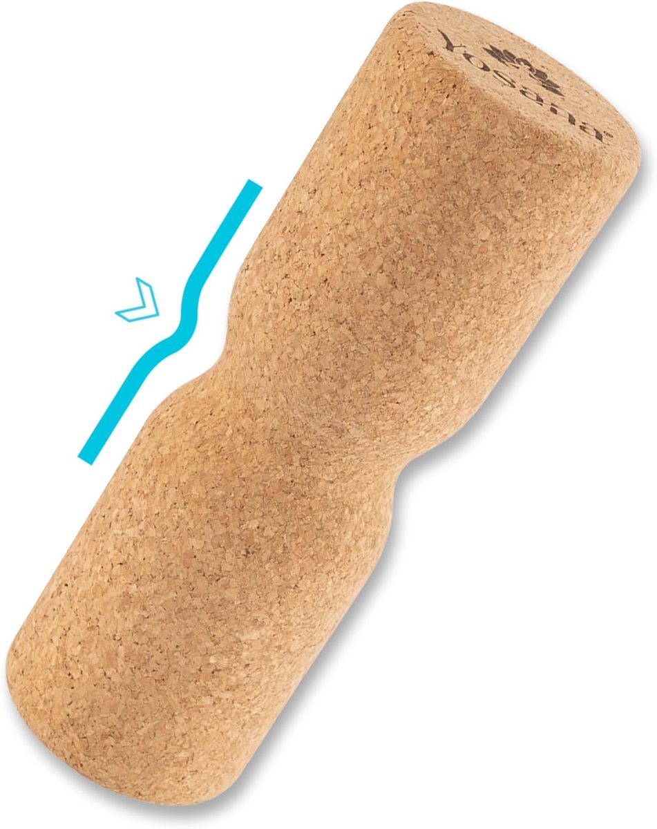 Fasciaroller van Duurzaam Kurk voor Rugmassage en Fasciatraining - Hypoallergeen
